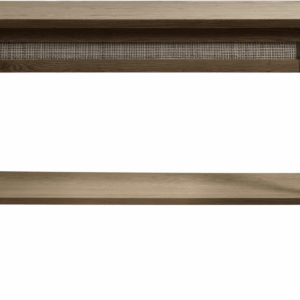 Konsolbord Nordique Design Barrali i røget egetræ med rattan-skuffe og hylde H75ÃB40ÃL110 cm